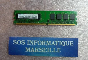 Barrette Mémoire SAMSUNG 1GB 2Rx8 PC2-5300U-555-12-E3 (M378T2953CZ3-CE6) - Picture 1 of 4