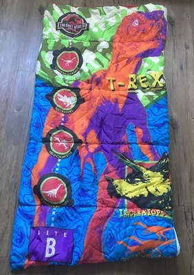 Vintage Jurassic Park The Lost World Kids Multicolor Printed Sleeping Bag - Image 1 of 4