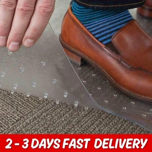 Vinyl Plastic Carpet Protector Clear Runner Home Office Hallway Film Mat Roll UK - Picture 1 of 23