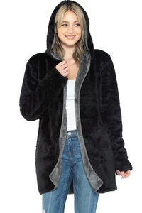 Tragbare Decke Hoodie in dicker Fleecejacke mit Tasche - schwarz - Small/Me... - Bild 1 von 9