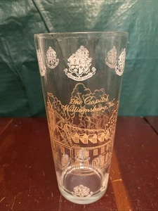 The Capitol Williamsburg Virginia Glass Vintage Etched Drawings Souvenir VA - Picture 1 of 24