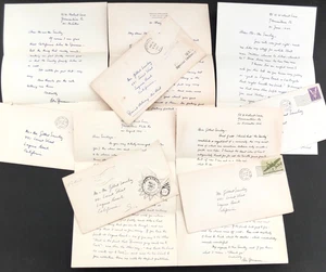 5 cartas escritas a mano Benton Spruance 1943 y 45 al artista de playa Laguna Sánchez - Imagen 1 de 23