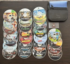 Microsoft Xbox 360 (25 Disk Lot) + Hülle ungetestet! - Bild 1 von 4