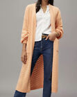 NWT Anthropologie Longline Cardigan Sweater One Size  FRNCH Paris Coral Z357-3
