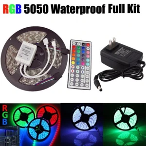 Led Light Set For Home Furniture Bed Remote RGB 5050 16Feet 5Meters Us Plug - Picture 1 of 8