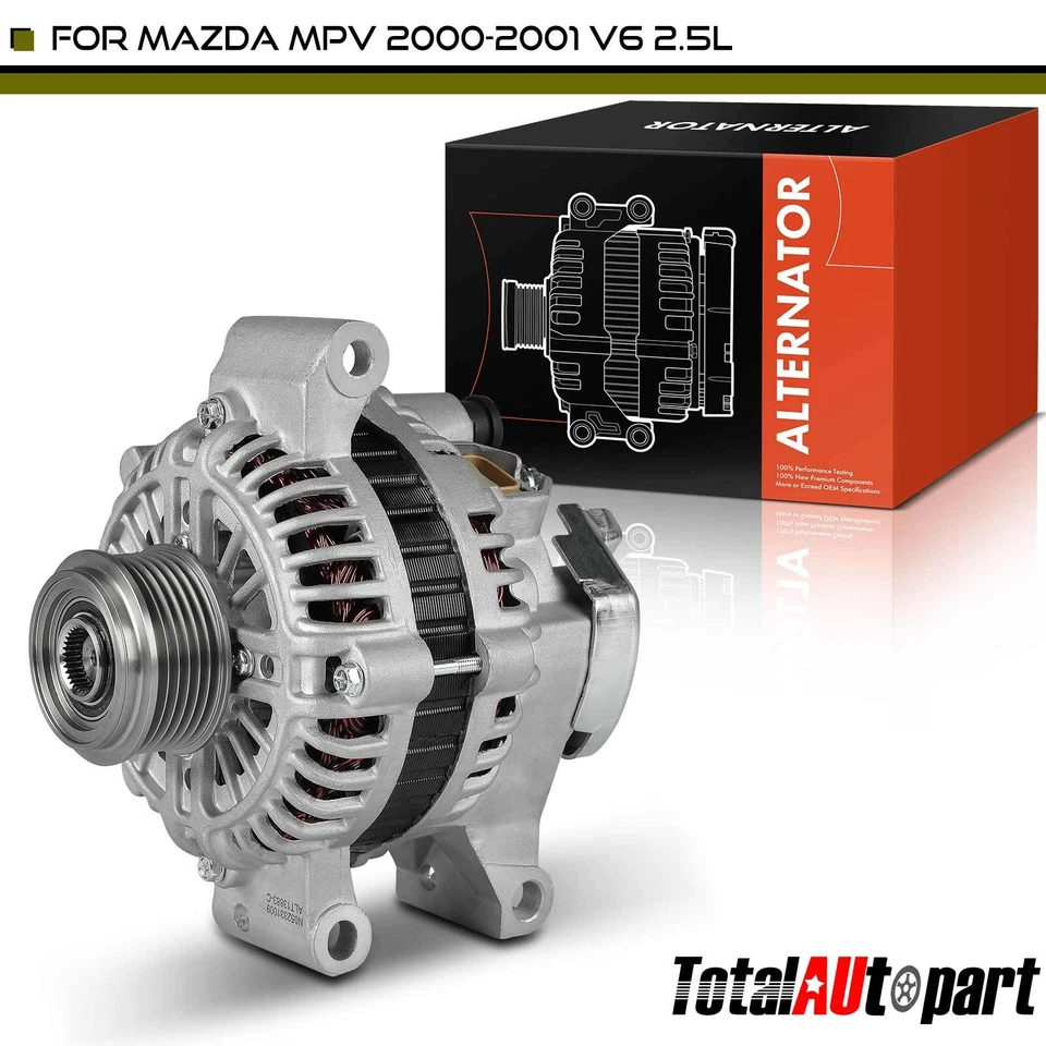 Nuevo Alternador para Mazda MPV 2000-2001 V6 2.5L100A 12V CW Polea Embrague 6 Ranuras Foto 1 de 4