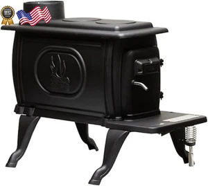 Company Cast Iron Wood Stove with Cool Touch Safety Handle, Heats up to 54,000 B - Picture 1 of 12