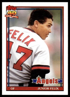 1991 Topps Traded #40T Junior Felix - California Angels - Image 1 of 2