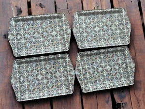 4 piccoli vassoi di metallo vassoio da caffè/tè turco, regalo perfetto per il riscaldamento domestico - Foto 1 di 8