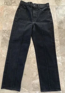 Express Black Size 6 Straight Super High Rise Womens Black Jeans - Pleated - Picture 1 of 10