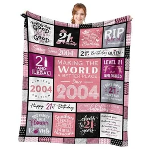21st Birthday Gifts for Her, Best Gifts for 21st 60" x 50" Pink-21st Female - Picture 1 of 8