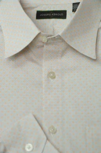 Joseph Abboud Men's Sun Gold Gray White Geometric Cotton Casual Shirt L Large - Picture 1 of 4