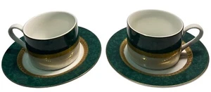 Set Of 6 Cups & Saucers Malachite RETRONEU Imperial Collection Fine China - Picture 1 of 13