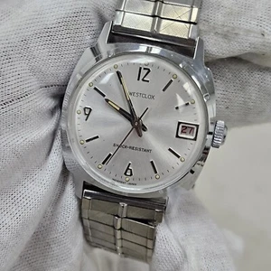 Vintage Westclox Mens Wrist Watch Cal D-447 Japan Movement Mechanical Wind - Picture 1 of 8