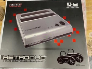 Retro-Bit Retro Duo Twin Video Game System Silver/Black Silver/Black - Picture 1 of 2