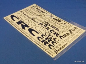 Hoja de calcomanía CRC cuchillo de alfombra navaja de afeitar conceptos de carreras Calandra - Imagen 1 de 1
