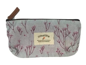 Make Up Bag Purse Pencil Pen Organizer 7.5” Long X 4” Wide - Picture 1 of 9