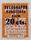 Spain Barcelona telegraphs Edifil # 11s (*) MNG 1936-38