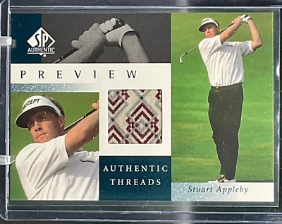 2001 SP Authentic Preview Authentic Threads #SAAT Stuart Appleby Relic Card - Image 1 of 2