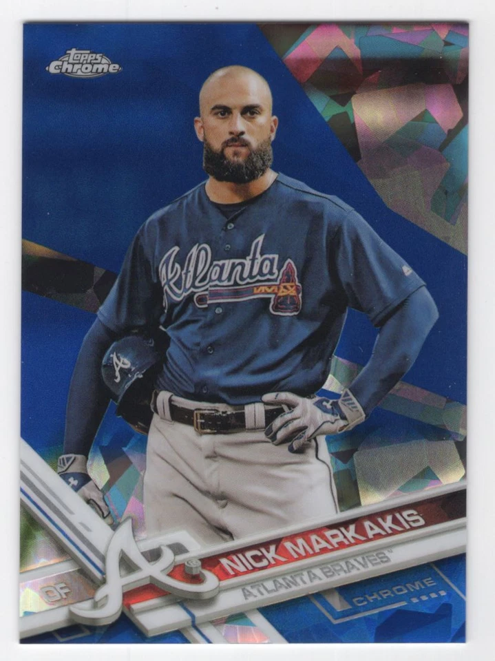 2017 Topps Chrome Sapphire Edition Print Run 250 Nick Markakis #531 Atlanta - Image 1 of 2