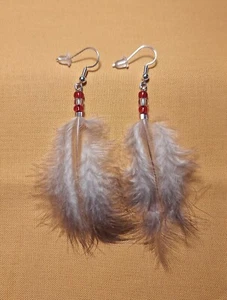 Selbstgemachte echte Feder Ohrringe Konvolut H - Bild 1 von 1