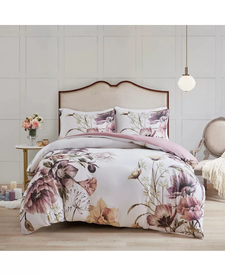 Madison Park Cassandra 3-piece Full/queen Duvet Cover Set Cotton Printed 279
