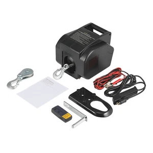 12 V 2000 lbs Elektrische Seilwinde mit Manuelle Fernbedienung für Boot Anhänger - Bild 1 von 16
