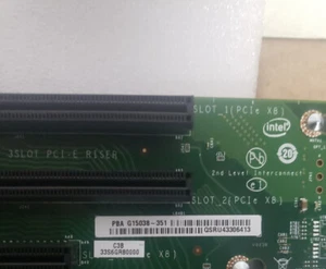 G15038 Intel PBA 2U 3-Slot PCI-E Riser Card G15038-351 W/ Bracket ***Pulled*** - Picture 1 of 2