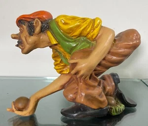 Rare Vintage 1977 Universal Statuary Italian Man Bocce Lawn Bowling Cigar 11"x8" - Picture 1 of 16