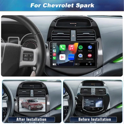 For Chevrolet Spark 2013-2015 9" Car Stereo Apple CarPlay Android 13 Radio GPS - Изображение 1 из 4