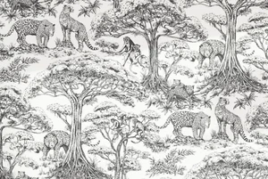 Clarke & Clarke Kisumu Noir Fabric 6 yards - Picture 1 of 1