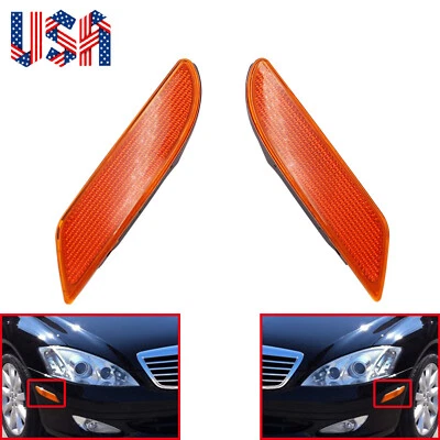 Par de luces de señalización lateral aptas para Mercedes-Benz W221 S550 S600 Foto 1 de 4