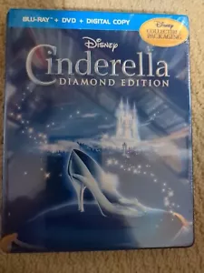Disney CINDERELLA Blu-Ray 3-Disc SteelBook Diamond Ed Exclusive Canada - Picture 1 of 3