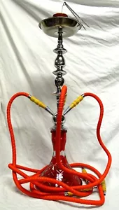 Narghilè 70 cm 3 tubi con BORSA omaggio 8 carboncini,10 beccucci e fora stagnola - Foto 1 di 3