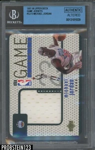 1997-98 Upper Deck Game Jersey #GJ13 Michael Jordan HOF Jersey BGS Authentic