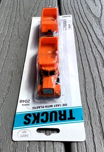 BOLEY 1/87 HO SCALE ORANGE DUMP TRUCK WITH ORANGE DUMP TRAILER PUP 2048 - 4 F/S - Picture 1 of 15