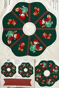 VTG Precious Moments Fabric Panel Christmas Wreath Cut & Sew Kit Samuel Butch - Picture 1 of 4
