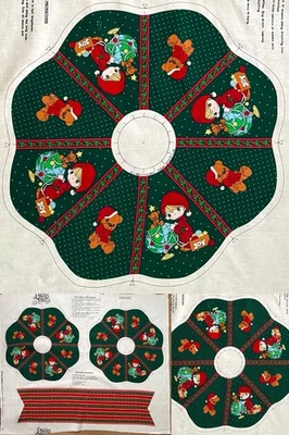 VTG Precious Moments Fabric Panel Christmas Wreath Cut & Sew Kit Samuel Butch - Image 1 of 4