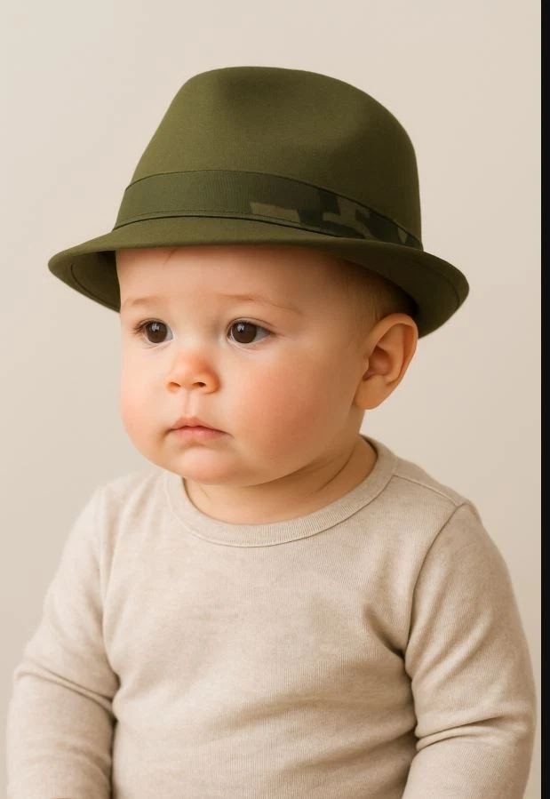 Children's Place Baby army Fedora trilby cap Hat Size 6-12 months - Image 1 of 2