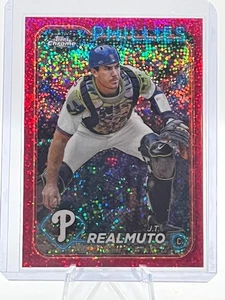 2024 Topps Chrome: JT Realmuto #261 Magenta Speckle Refractor 257/350 Phillies - Afbeelding 1 van 3