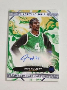 2023 24 TOPPS MOTIF BASKETBALL JRUE HOLIDAY ACRYLIC DRIP BLUE AUTO 27/49 EO1 - Picture 1 of 2