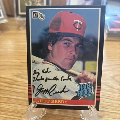 1985 DONRUSS JEFF REED MINNESOTA TWINS Autographed Signed Auto Rookie Card #30 - Image 1 of 2