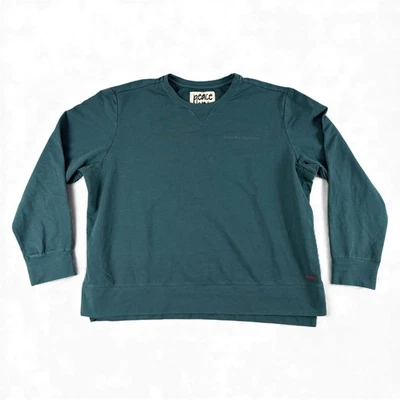 Sudadera Peace Love World para mujer XL verde azulado manga larga cuello redondo Trust The Journey Foto 1 de 4