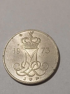 * Denmark * 10  öre  * 1973 *Copper-Nickel *  Cond.  1+ * - Picture 1 of 2