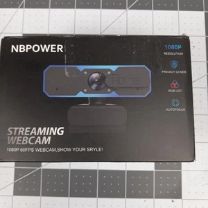 NBPOWER Black 1080P 60Fps Autofocus Digital Streaming Webcam With Microphone - Afbeelding 1 van 6