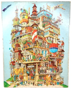Vintage 1977 Springbok 500+ Piece Jigsaw Puzzle Verticalville PZL4085 - Picture 1 of 8