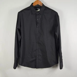 NWT Beverly Hills Polo Club Black Modern Fit Dress Shirt Men’s M Business Casual - Picture 1 of 8