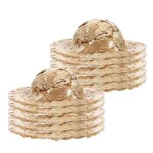  12 mini cappelli di paglia lavorati a maglia per bambole, cappelli di paglia - Foto 1 di 9