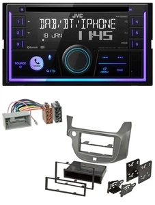JVC MP3 USB 2DIN DAB Bluetooth CD Autoradio für Honda Jazz ab 09 silber - Bild 1 von 8