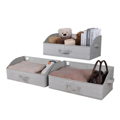 Organizadores y almacenamiento de armario, contenedores de almacenamiento trapezoidales, contenedores de tela con... Foto 1 de 4